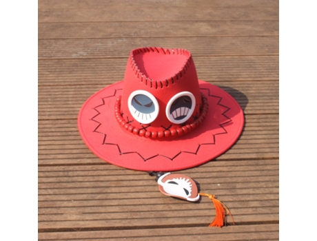 Topi portgas d ace one piece topi koboi cosplay anime untuk pria wanita topi bajak laut anak-anak mainan topi untuk hadiah natal anak-anak dewasa