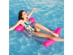 Hamaca Flotante Inflable Para Piscina, Sofá Hamaca Acuática, Rosa Sfy