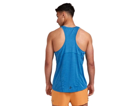 Camiseta sin Mangas de Hombre para Fitness CRAFT Adv Essence Melange Azul (XL)