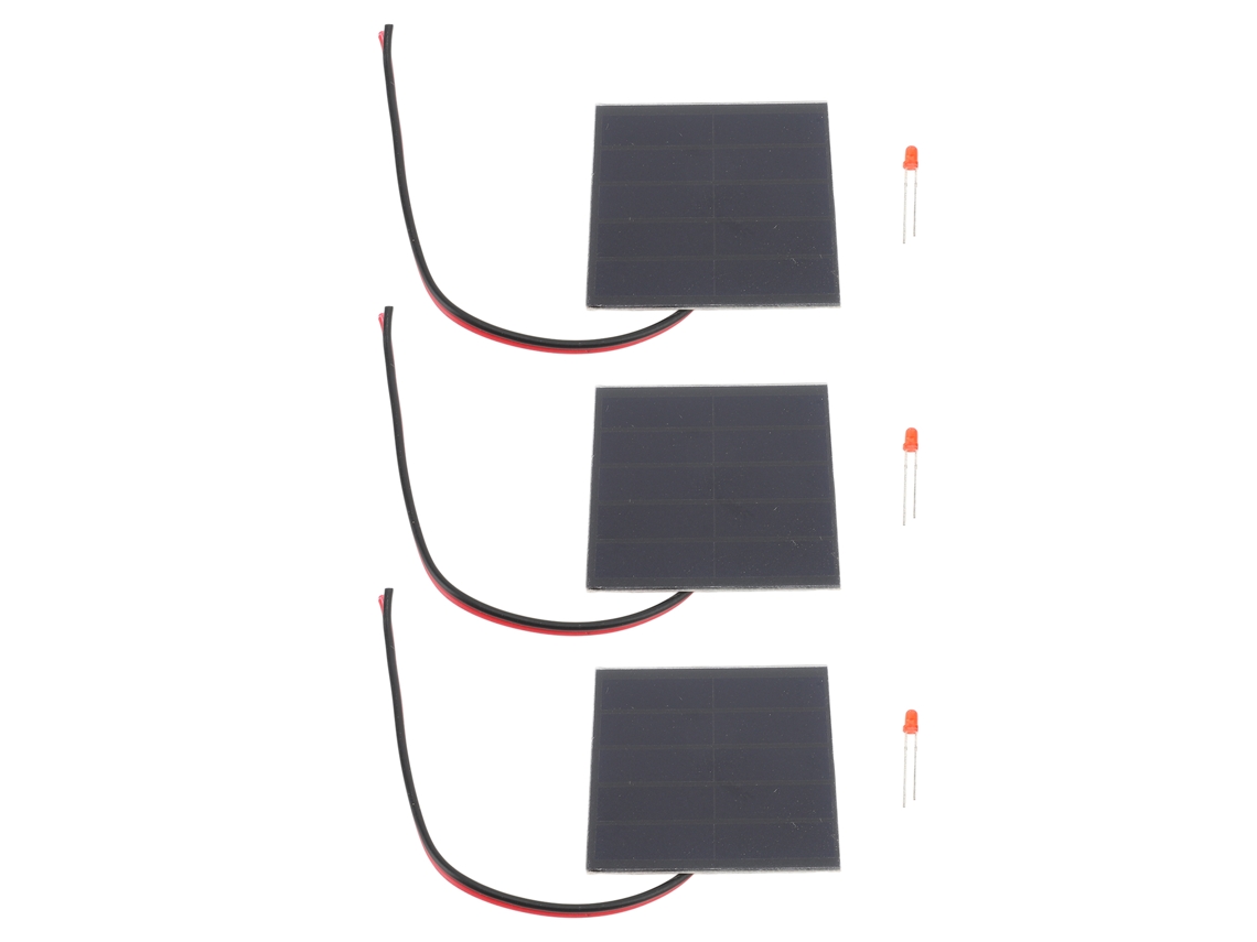 3 Conjuntos Paneles Solares Pequeños 1w Silicio Monocristalino Diy Kits Para Enseñanza Material Fotovoltaico