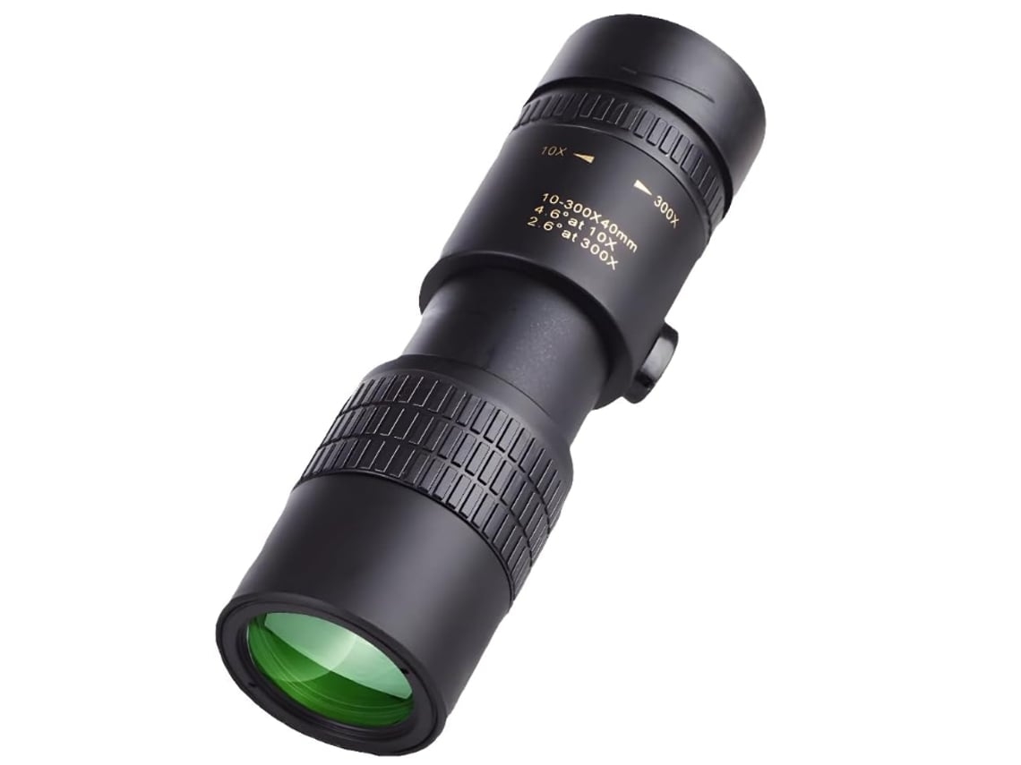 Telescópio Externo Portátil De Alta Definição Monocular Com Zoom De 10 300 × 40 Para Concertos E Observação De Aves Preto Saisiyiky