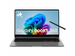 Portátil Samsung Galaxy Book5 360 (gris, 16 GB de RAM, SSD de 15,6", conector europeo, Azerty, francés, Intel Core Ultra 5)