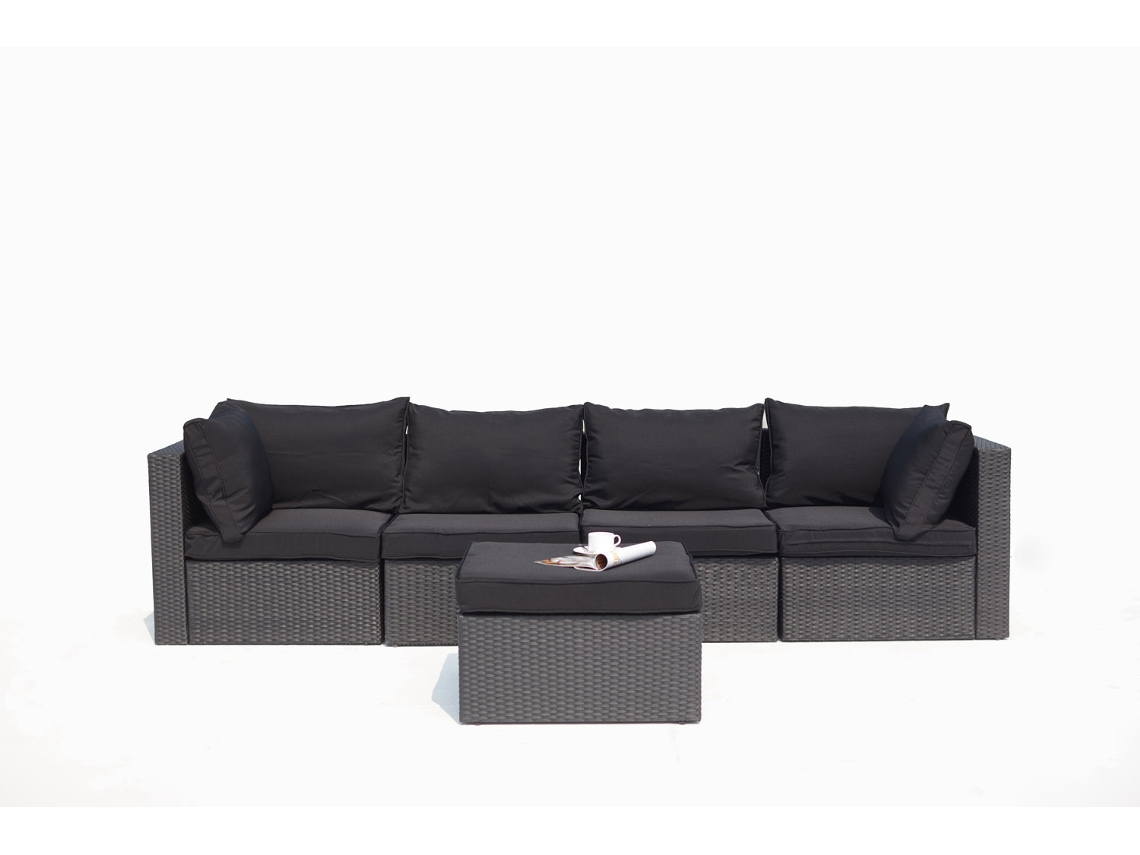 Conjunto de Jardín CONCEPT U Milano (Negro - Resina - 66x66x38 cm)
