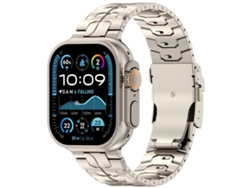 Correa de titanio FWINL para Apple Watch de 42/41/40/38 mm con cierre de seguridad extraíble