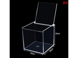 Caja de acrílico transparente en forma de cubo hecha de plástico acrílico de plexiglás