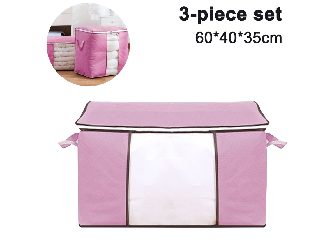 Bolsas Ropa Capacidad Mantas Rosa (33x24x4cm) Kofihety