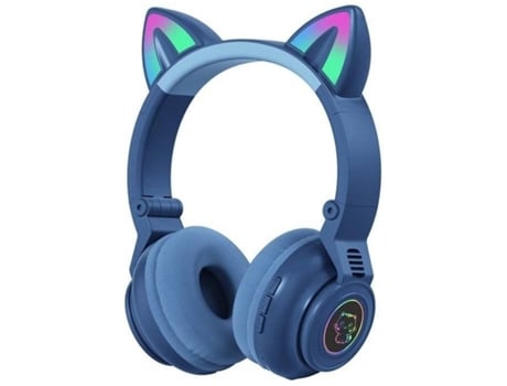 Auriculares On Ear Bluetooth ENZONS Inalámbrico para Niñas con Oreja de Gato Plegable Con Luces Led/Mi