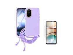 Capa Silicone Hands-free Película Cleargel Capasmart Para Xiaomi Redmi A5 - Roxo