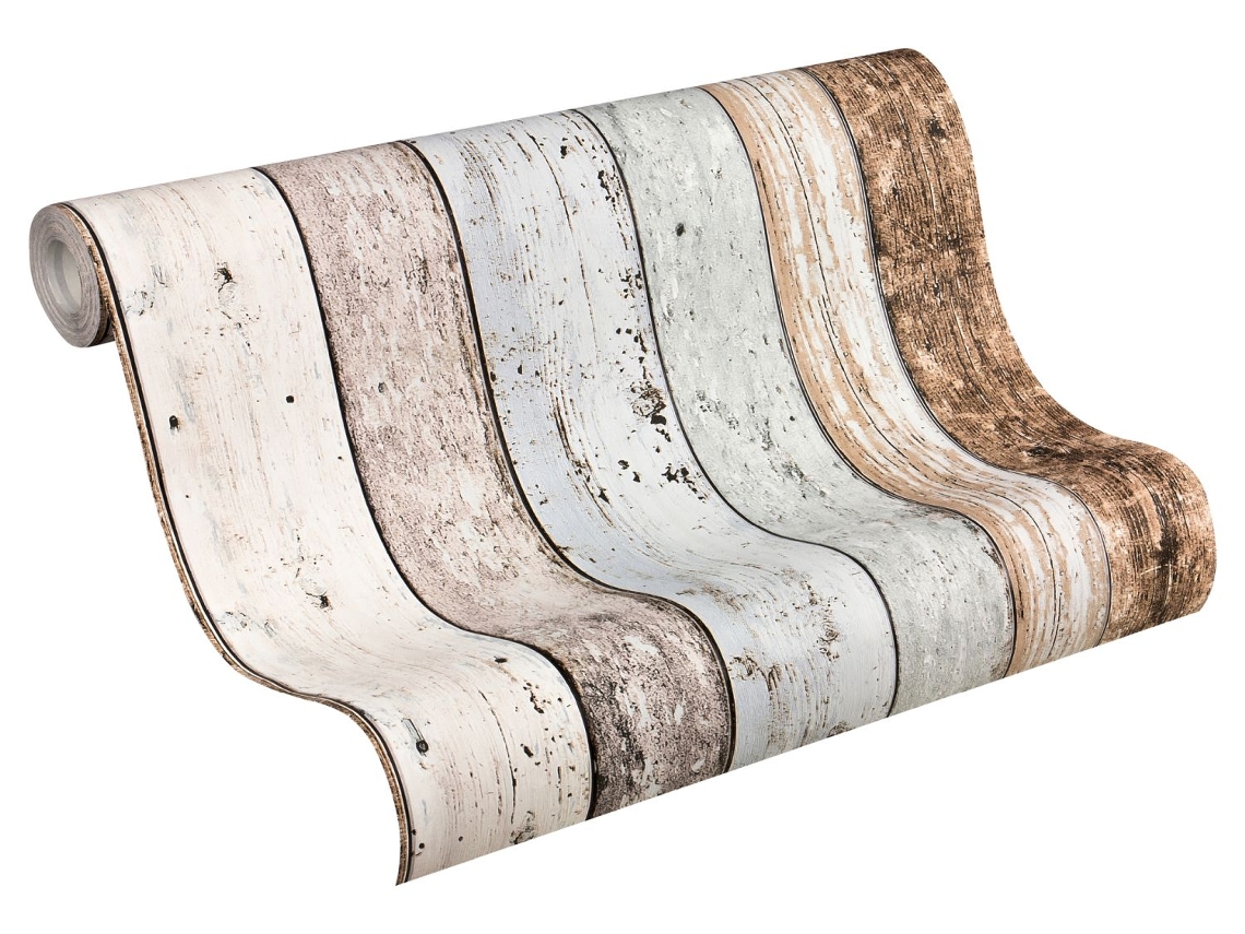 Papel de Pared A.S. CRÉATION (53 cm x 10,05 m - Tejido - Multicolor)