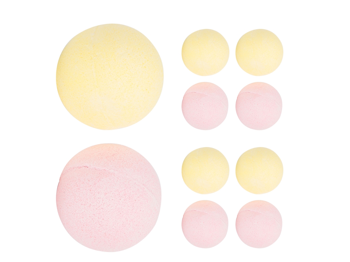 Set De 10 Bolas De Baño Exfoliantes Con Fragancia Rosotena Para Piel Suave Y Brillante