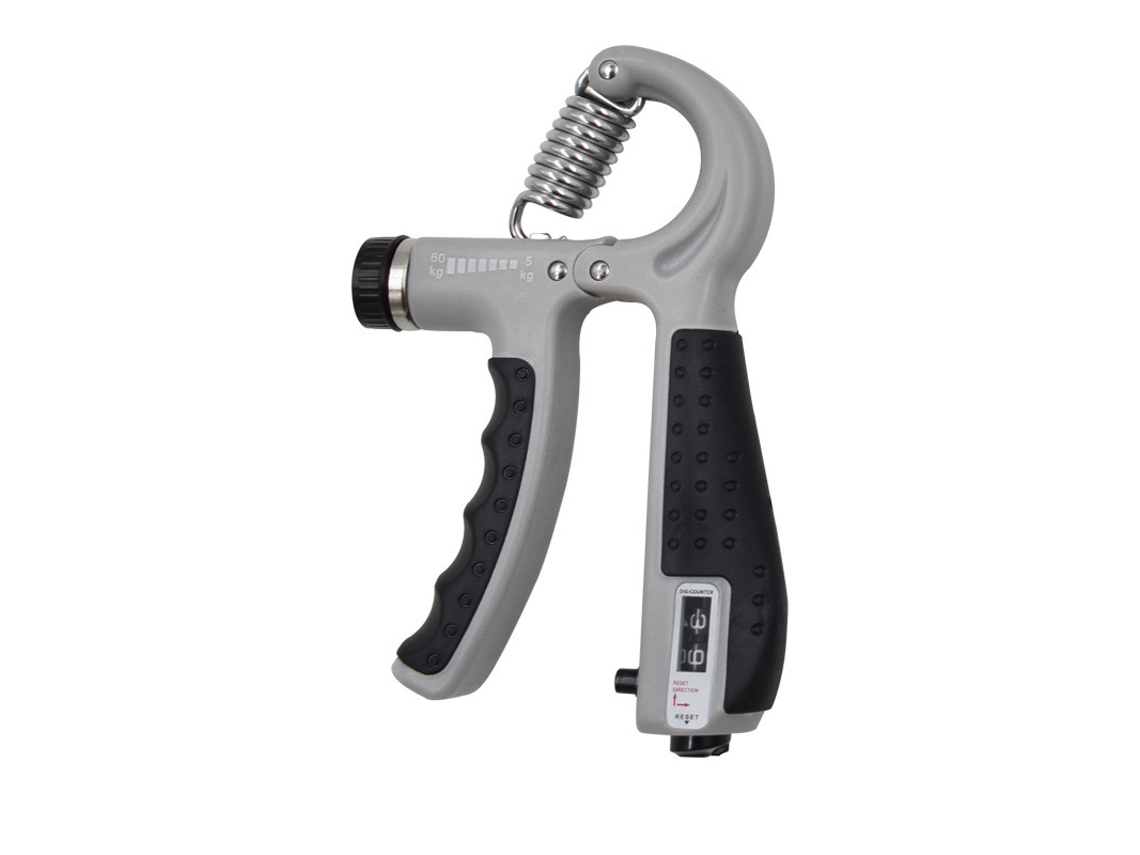 Fortalecedor De Preensão Manual Com Contador 5 A 60 Kg Fortalecedor De Antebraço Resistência Ajustável Para Pulsos Fortes Cinza 
