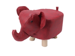Taburete Con Forma De Elefante, Antideslizante, Silencioso, Cómodo, Estable Y Multiusos Para Niños, Color Rojo.