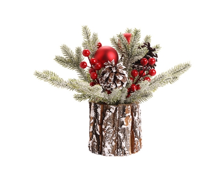 Árbol de Navidad TUSERXLN Artificial Bola Frutos Plástico Rojo