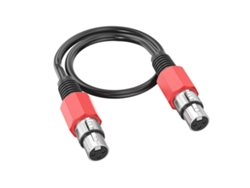 Cable de micrófono de 3 pines hembra a hembra, 5 colores, balanceado, extensión auxiliar para mezcladores, amplificadores y altavoces, 30 cm a 10 m, rojo