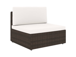 Maison Exclusive - 6 Pcs Conjunto Lounge P/ Jardim C/ Almofadões Vime Pe Castanho