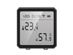 2026-sensor Inteligente Wifi De Temperaturay Humedad Con Pantalla Digitalinterior Higrómetro Termómetro Compatible Con Alexa Control Por Voz Negro