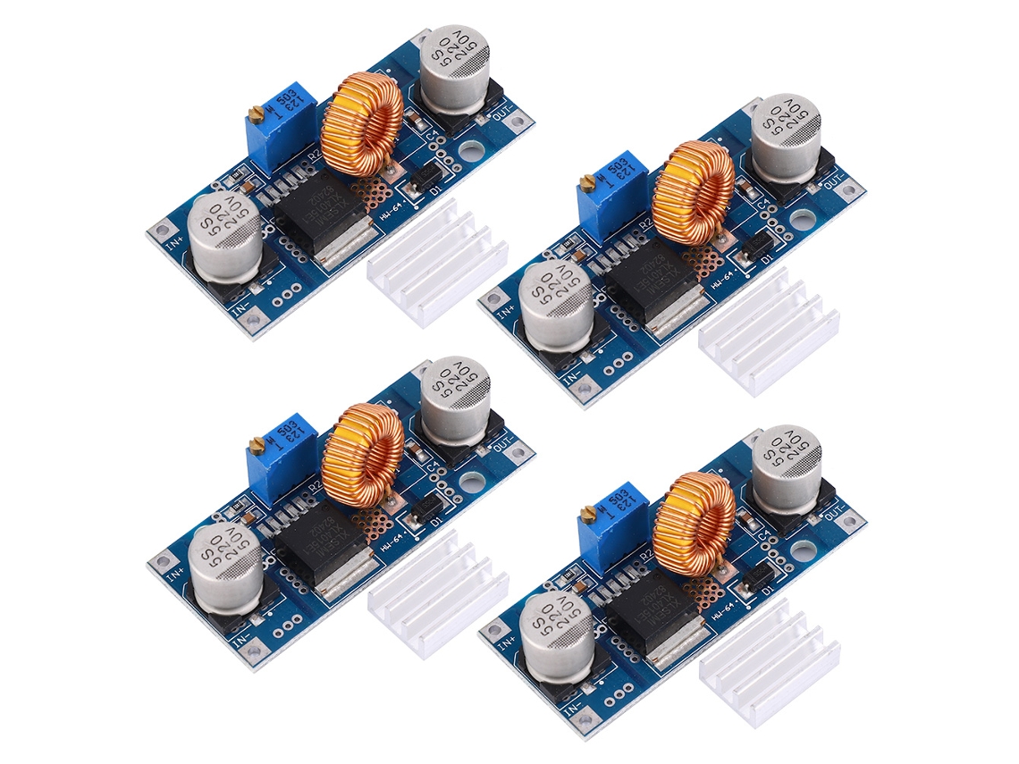 Módulo Convertidor Cc-cc, Regulador De Voltaje Ajustable De 5 A, Fuente De Alimentación Reductora De 4~38 V, 4 Unidades.