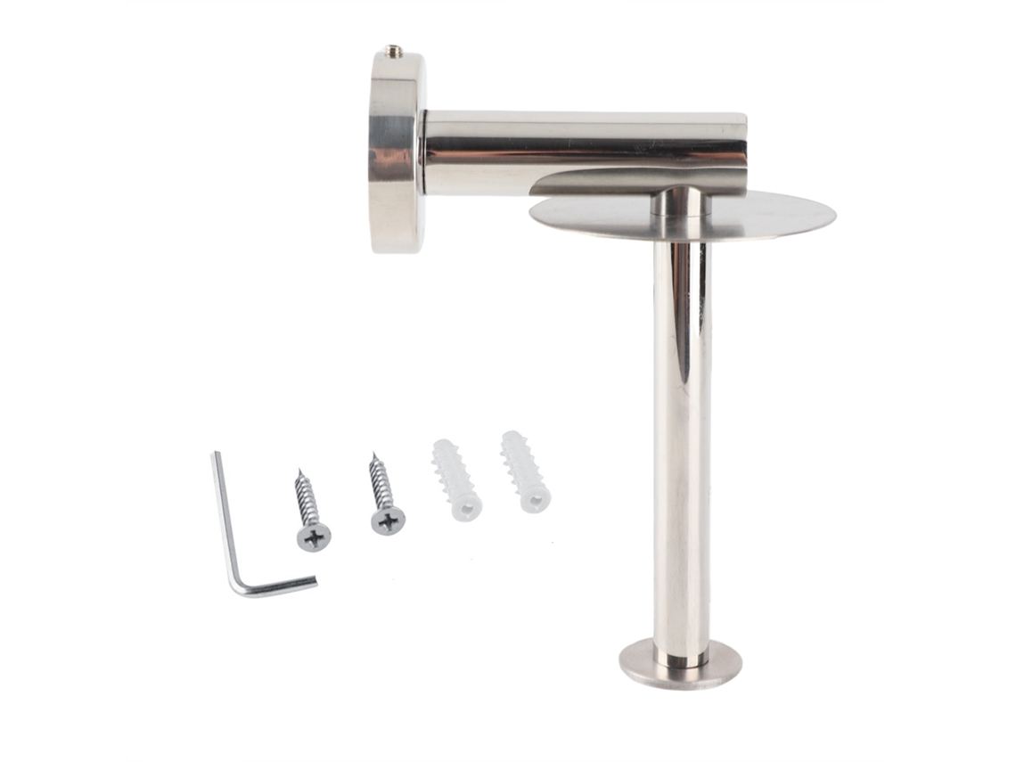 Soporte De Papel Higiénico Moderno De Acero Inoxidable Para Montaje En Pared Con Bandeja Redonda.