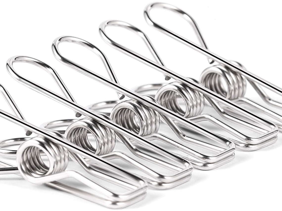 VVJIJILLY 28 Prendedores De Roupa, Aço Inoxidável, Para Linha De Roupas, Cozinha E Externo, 2,6 Polegadas.
