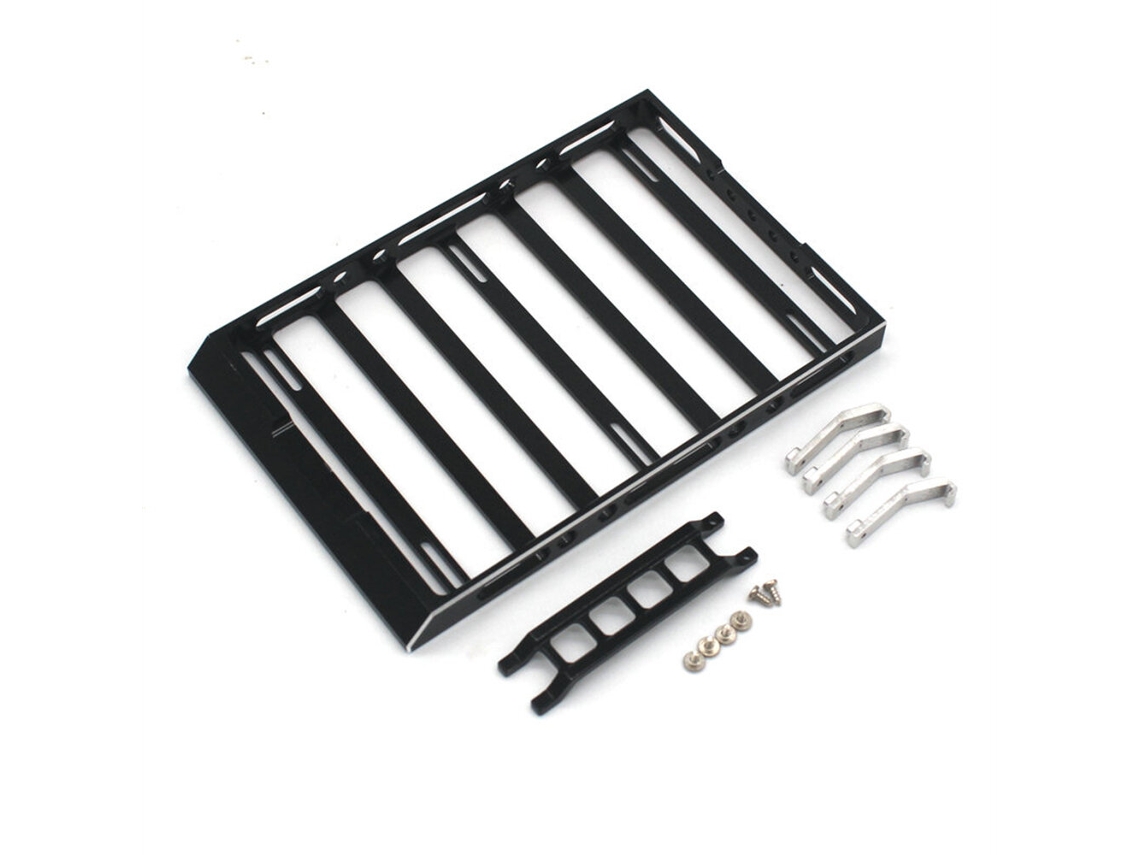 Negro Portaequipajes De Simulación De Metal Mejorado Para Jjrc C8801 C8809 Fms 1/18 Red Rabbit Thunder Storm Coches Rc Vehículos Modelos Repuestos