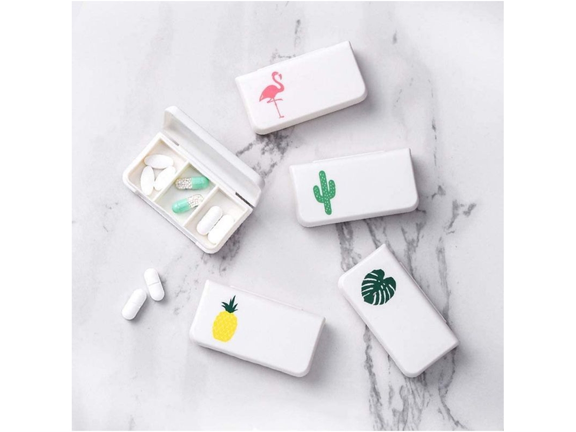 Organizador De Pastillas Pequeño, Paquete De 4, Con Compartimentos Separados Para Vitaminas Y Medicamentos.