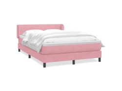 Maison Exclusive - Cama Box Spring Con Colchón Terciopelo Rosa 140x210 Cm