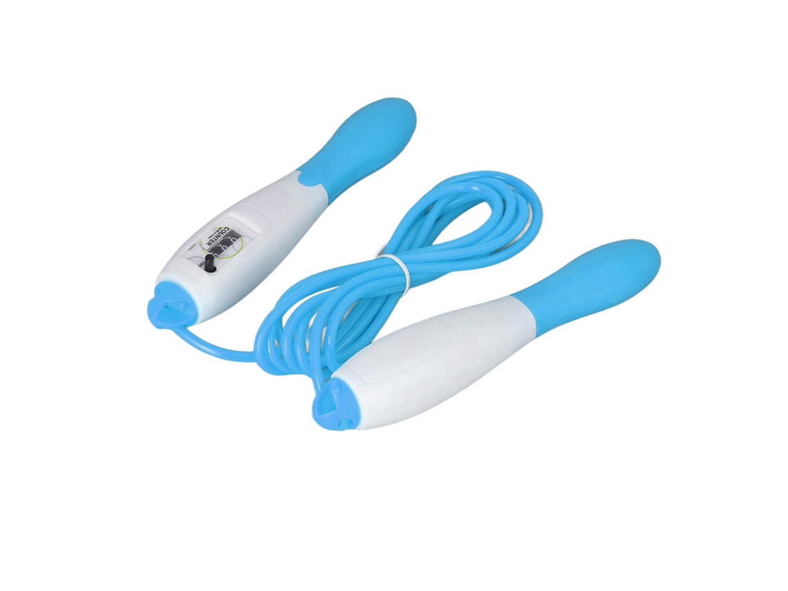 Cuerda Para Saltar Ajustable De Pvc Con Contador Para Adultos, Estudiantes Y Pruebas Deportivas - Azul