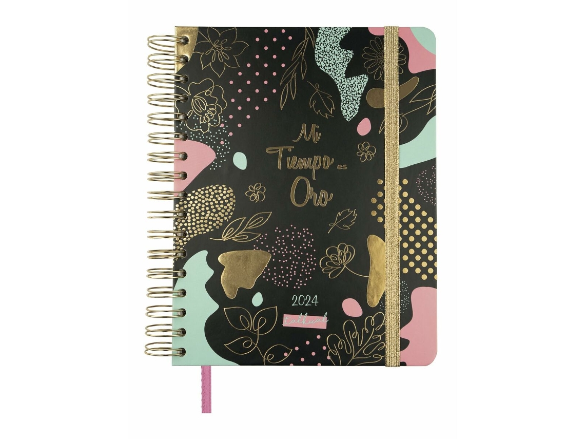 Agenda FINOCAM Talkual Oro 2024 Multicolor Cuarto 15,5x21,7 cm