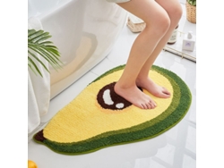 Alfombrilla De Baño Con Diseño De Aguacate De Dibujos Animados, Decorativa, Antideslizante, De Microfibra (avoca Bnd)