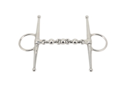 Bocado De Filete De Acero Inoxidable Con Carrilleras Completas Y Cadena De Bolas De 135 Mm Para Montar A Caballo.