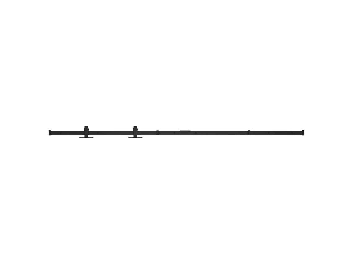 Herrajes para puertas correderas VIDAXL Negro Acero (152 cm)