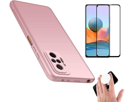 Carcasa y Protector de Pantalla Xiaomi Redmi Note 10 Pro 5G Rosa