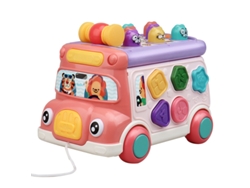 Autobús Musical De Actividades (rosa) Para Bebé Con Sonido, Luz Y Clasificador De Formas
