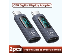 Adaptador USB-C de 100 W, adaptador de pantalla USB-C a USB 2.0, conector OTG, para MacBook Pro/Air/Samsung S9, color gris