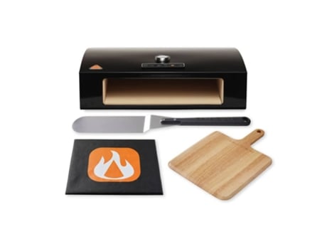 BAKERSTONE Set de horno para pizza negro