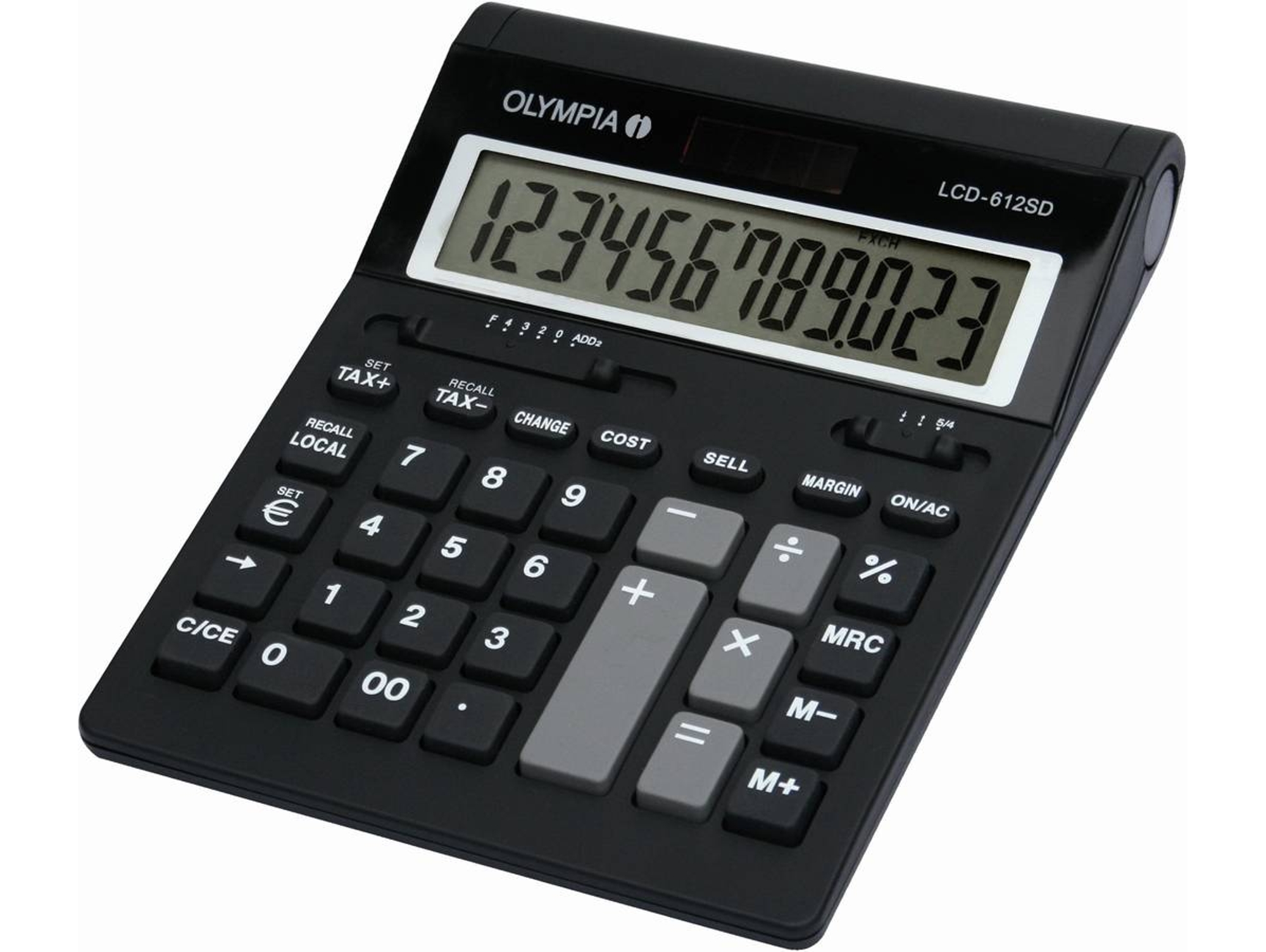 Calculadora Básica OLYMPIA LCD 612 SD Negro (12 dígitos)