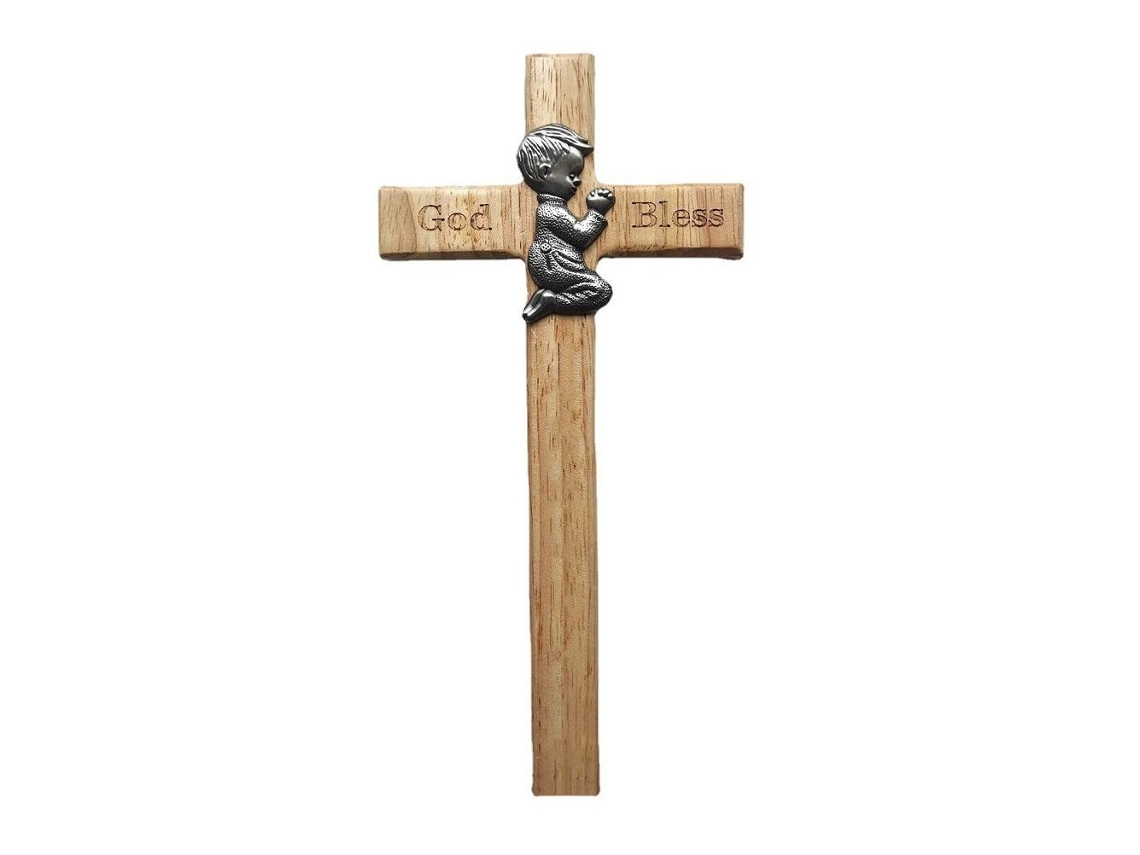 Cruz De Madera Con Oración Para Niño, Decoración Navideña, Regalo Para Bebés Y Niños.