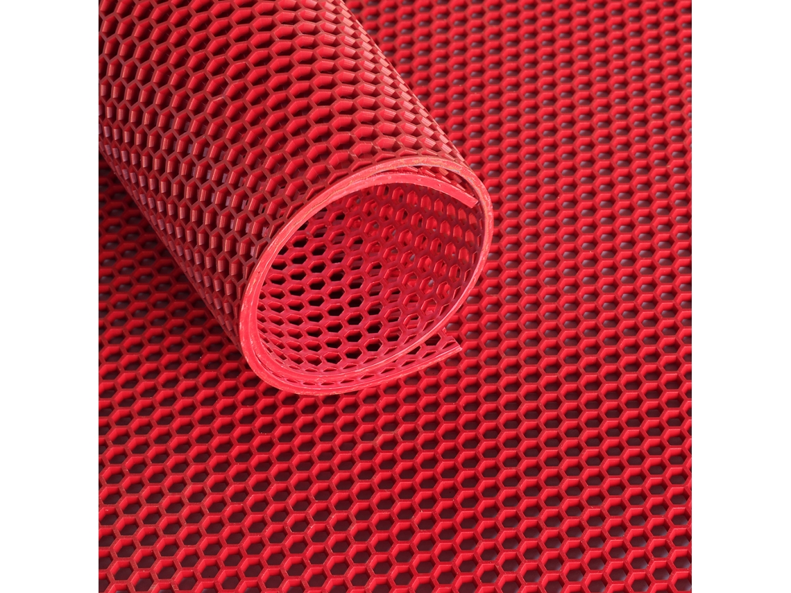 Alfombrilla de rejilla Ultra Grip estructura de nido de abeja 120 cm - Rojo