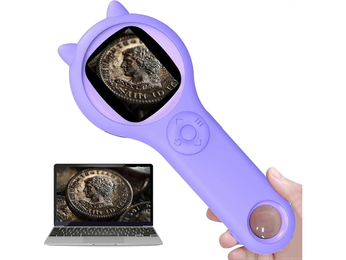 Microscopio digital portátil de bolsillo para niños con aumento de 500x - Mini microscopio de bolsillo