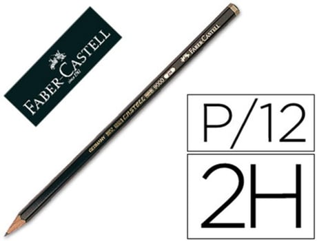 Lápis de Grafite Faber 9000 2H Unidade2