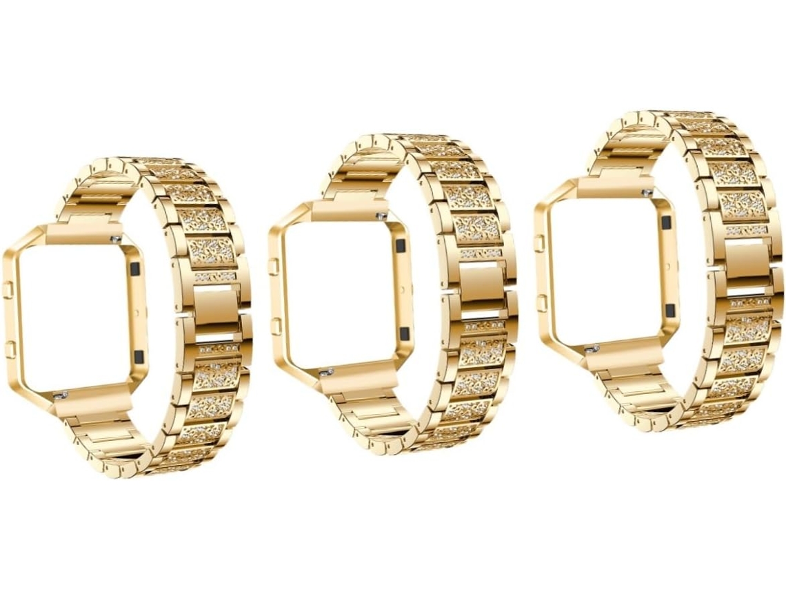 3piezas Reloj Diseño Elegante Compatible Marco Color Dorado Hr Chic