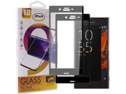 Protector Cristal Templado Sony Xperia XZ HONGWE. Cobertura Completa Negro