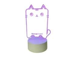 Luz nocturna LED transparente, luz nocturna USB, escritura borrable, gato Rosewell