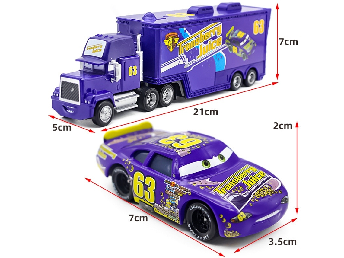 Set takara tomy pixar car 3 jackson mack uncle truck 1:55 diecast metal car model toy boy christmas gift