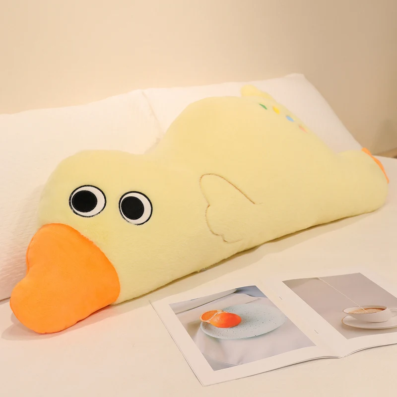 (pato Amarillo 100 Cm) Almohada De Peluche De Animal Adorable Para Adultos, Suave Y Cómoda.