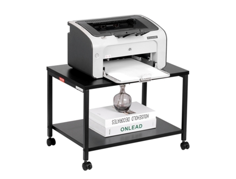 VEVOR Soporte de impresora de 2 niveles debajo de la mesa, soporte de impresora con soporte de almacenamiento para impresora, escáner, fax