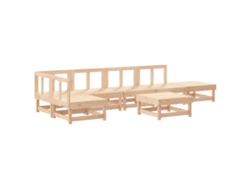 Maison Exclusive - Juego De Muebles De Jardín 7 Piezas Madera Maciza De Pino