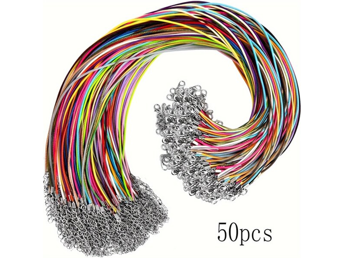 Juego de collar de cuero multicolor con hebillas Slo Slowmoose de Pickifypunnyb (50/100 piezas)