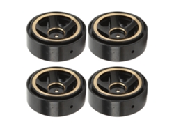 Peças De Roda Rc Beadlock Roda Bronze Sem Adesivo Para Fms Fcx24 Carro Escalador 1/18 1/24 Preto