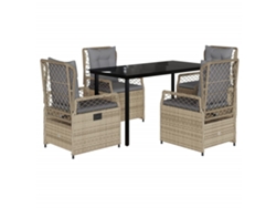 Maison Exclusive - Set Comedor De Jardín 5 Pzas Con Cojines Ratán Sintético Beige